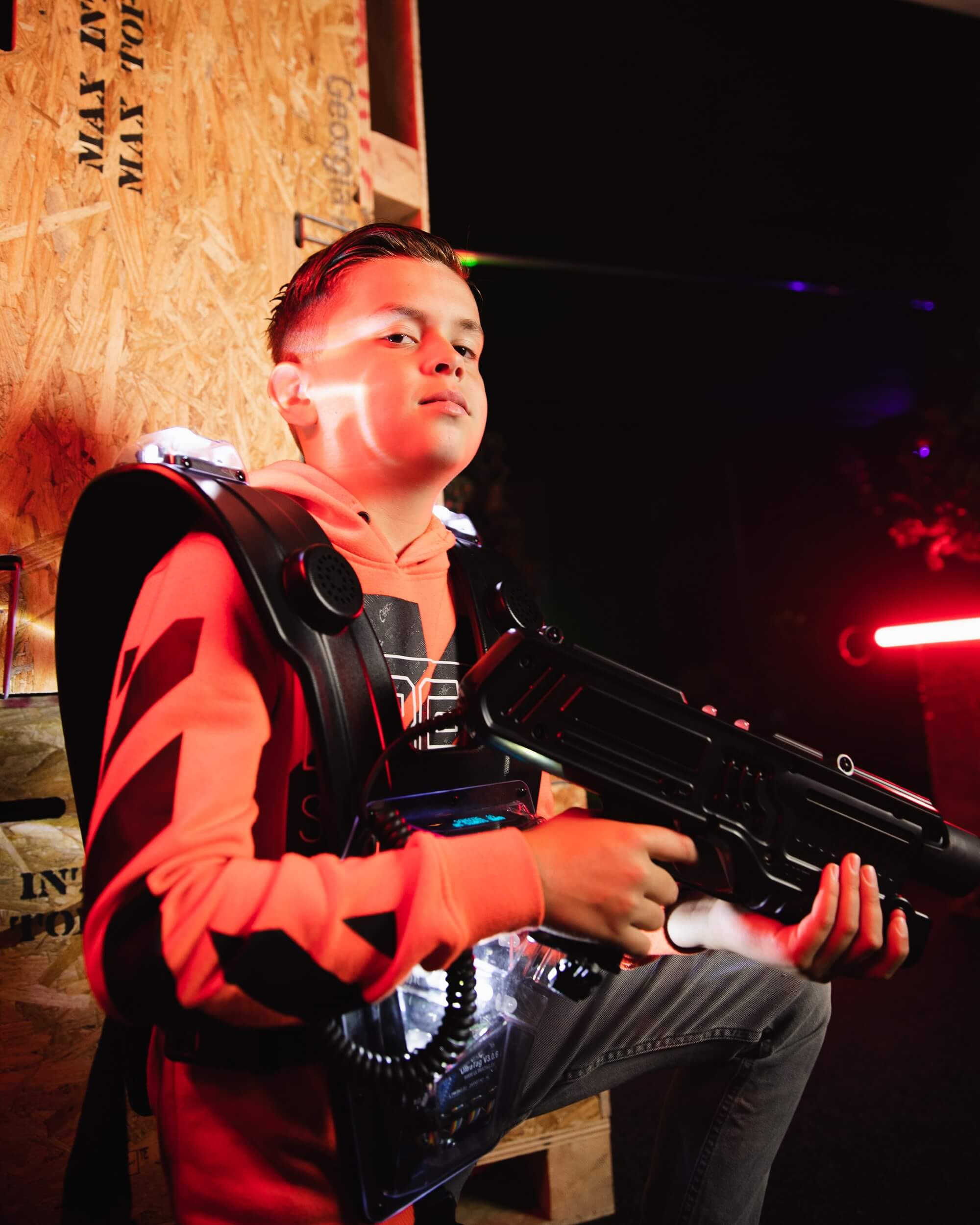 Familie lasergamen