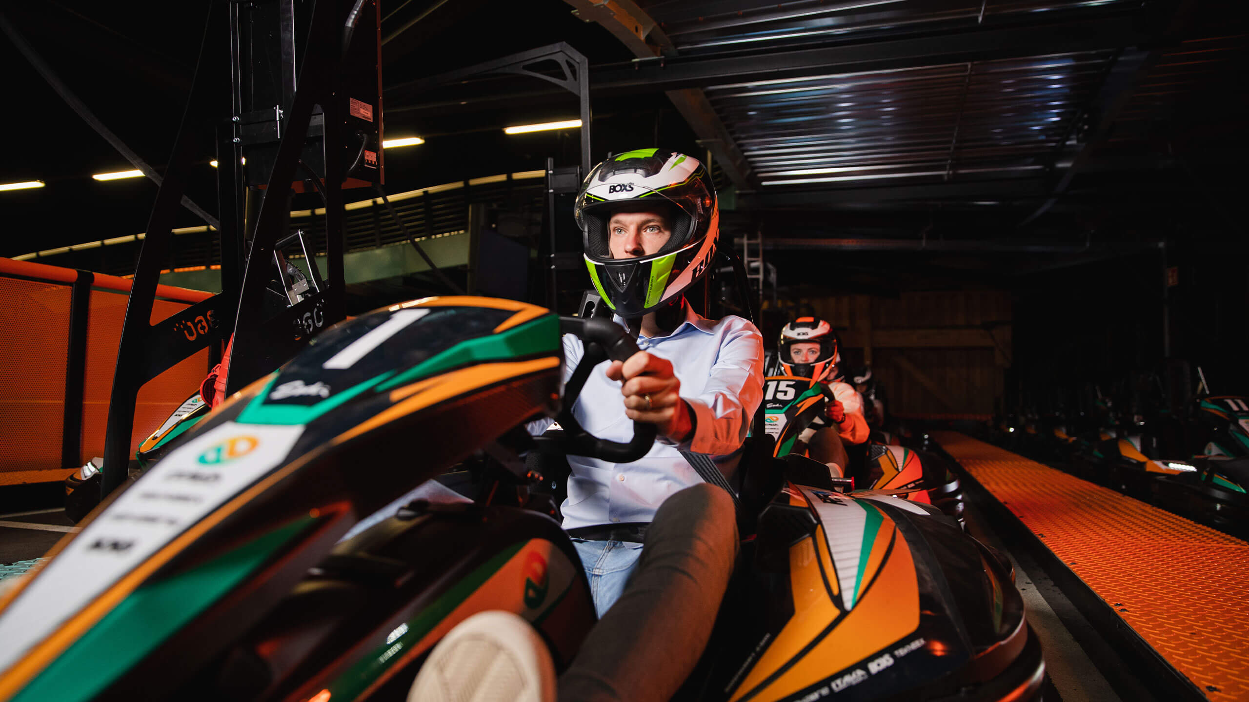 Kart tijdens de Kart & Bite Night in Roosendaal